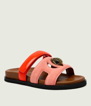 Kurt Geiger Klapki EAGLE | zamsz | z dodatkiem skóry