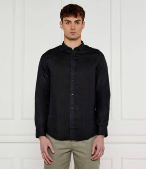 Armani Exchange Lniana koszula | Regular Fit