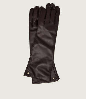 GIANNI CHIARINI Skórzane rękawiczki | z dodatkiem wełny