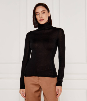 Pinko Wełniany golf Sacro | Slim Fit | z dodatkiem jedwabiu
