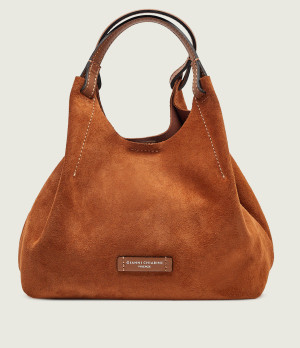 GIANNI CHIARINI Torebka na ramię + saszetka DUA | zamsz