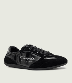Karl Lagerfeld Skórzane sneakersy Altia | zamsz