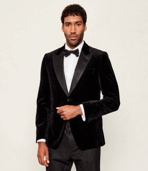 BOSS BLACK Marynarka H-Hutson-Tux-254 | Slim Fit | z dodatkiem jedwabiu