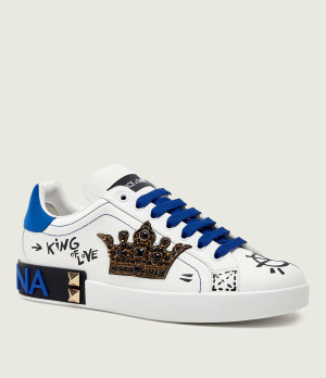 Dolce & Gabbana Skórzane sneakersy Portofino
