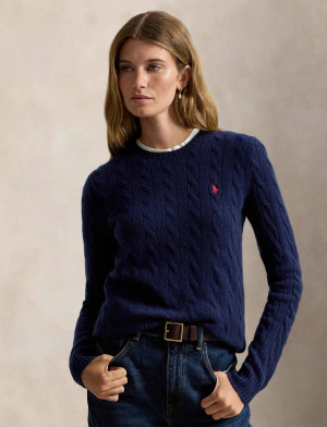 POLO RALPH LAUREN Wełniany sweter Julianna | Regular Fit | z dodatkiem kaszmiru