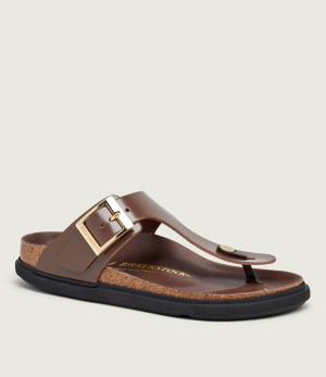 Birkenstock Skórzane japonki Gizeh | narrow fit