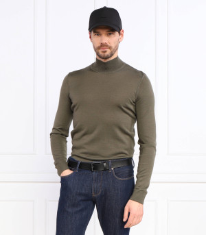 BOSS BLACK Wełniany sweter Lodiego | Regular Fit | z dodatkiem jedwabiu