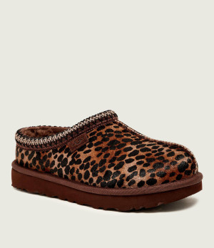 UGG Skórzane mule TASMAN CASPIAN | z dodatkiem wełny