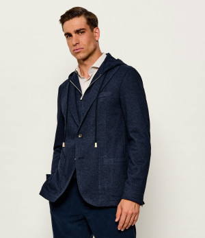 Eleventy Marynarka 2w1 | Slim Fit