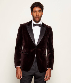 BOSS BLACK Marynarka H-Hutson-Tux-254 | Slim Fit | z dodatkiem jedwabiu