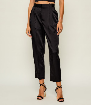 Elisabetta Franchi Satynowe spodnie | Relaxed fit