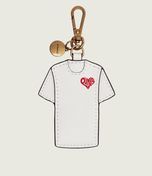 Pinko Skórzany brelok CHARM T-SHIRT PINKO IS AMOR VI