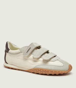 HOFF Skórzane sneakersy Bridge Velcors | zamsz