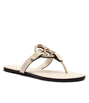 TORY BURCH Skórzane japonki METAL MILLER