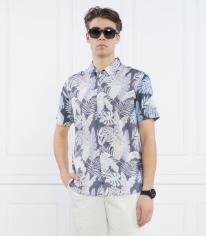 GUESS Koszula SS ECO RAYON INDGO T | Slim Fit