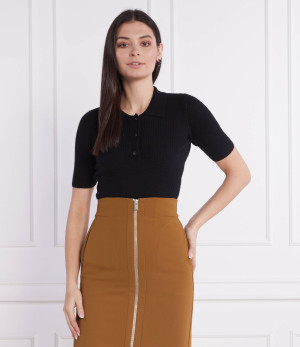 Trussardi Wełniane polo | Slim Fit | z dodatkiem kaszmiru