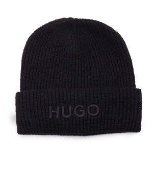 HUGO Czapka Social | z dodatkiem wełny i kaszmiru