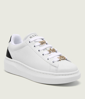 Guess Skórzane sneakersy FIONIA