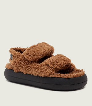 Moon Boot Wełniane sandały | shearling