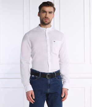 Tommy Jeans Koszula MAO | Regular Fit | z dodatkiem lnu