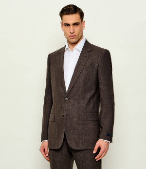 BOSS BLACK Wełniana marynarka SB-SuitJacket-262_DB| BOSS X BECKHAM | Slim Fit | z dodatkiem jedwabiu