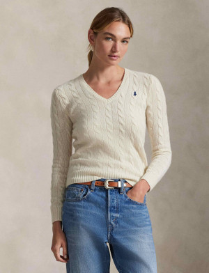 POLO RALPH LAUREN Wełniany sweter Kimberly | Slim Fit | z dodatkiem kaszmiru
