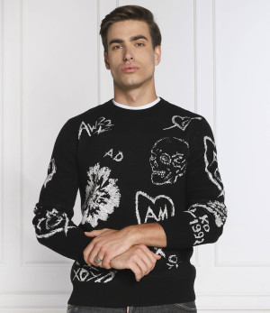 Alexander McQueen Wełniany sweter | Regular Fit