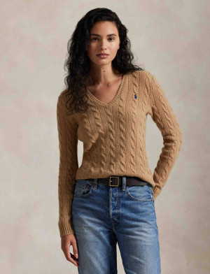 POLO RALPH LAUREN Wełniany sweter Kimberly | Slim Fit | z dodatkiem kaszmiru
