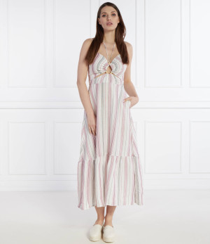 Pepe Jeans London Lniana sukienka DIANA