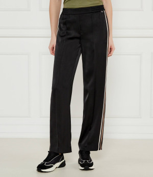 Marc Cain Satynowe spodnie Washington | flare fit