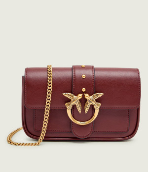 Pinko Skórzana torebka na ramię LOVE ONE POCKET