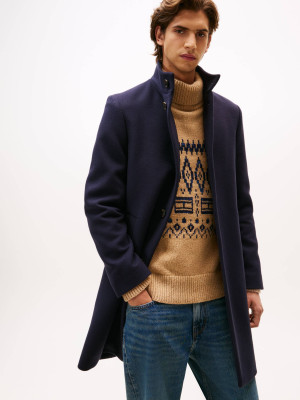 Tommy Hilfiger Wełniany płaszcz