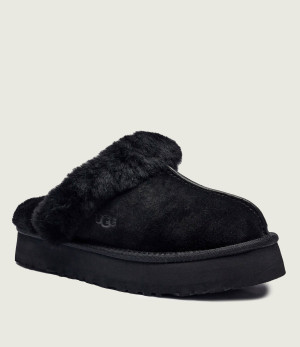 UGG Obuwie domowe DISQUETTE | shearling | zamsz | z dodatkiem wełny