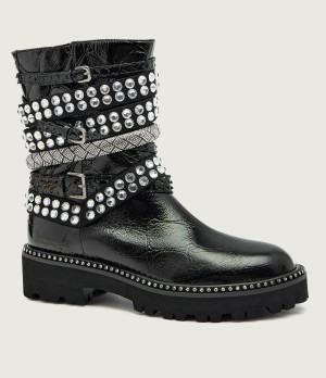Kurt Geiger Skórzane botki MULTI STRAP