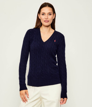 POLO RALPH LAUREN Wełniany sweter Kimberly | Slim Fit | z dodatkiem kaszmiru