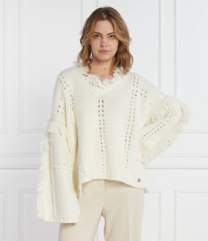 TWINSET Sweter | Oversize fit | z dodatkiem wełny