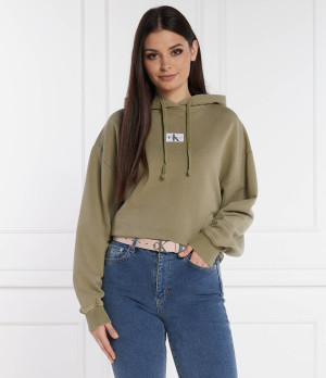 Calvin Klein Jeans Bluza WOVEN LABEL | Cropped Fit