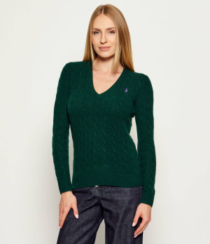 POLO RALPH LAUREN Wełniany sweter Kimberly | Slim Fit | z dodatkiem kaszmiru