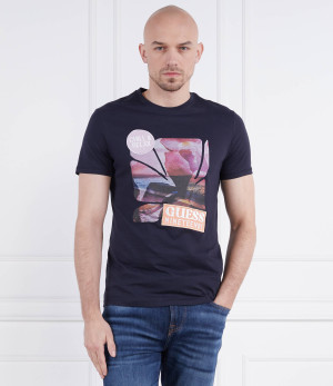 GUESS T-shirt SUNSET FLOWER | Slim Fit