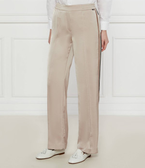 Marc Cain Satynowe spodnie Washington | flare fit