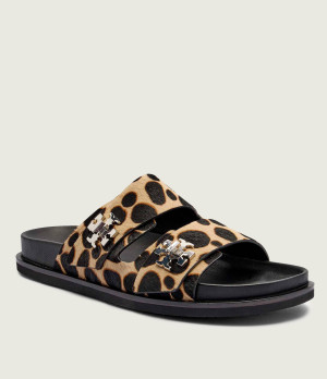 TORY BURCH Skórzane klapki T Lock Sport
