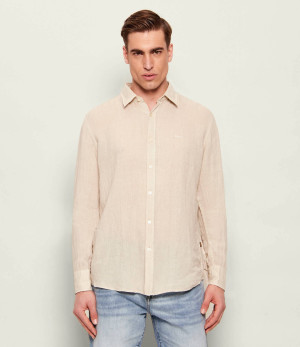 BOSS ORANGE Lniana koszula Relegant_6_M | Regular Fit