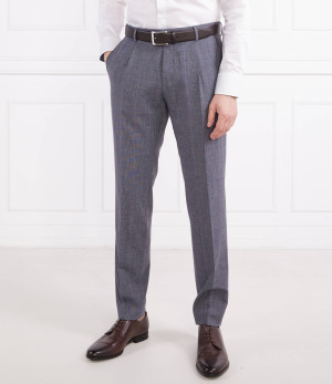 BOSS BLACK Spodnie H-Genius-Pleat-232 | Slim Fit | z dodatkiem wełny