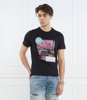 GUESS T-shirt SUNSET FLOWER | Slim Fit
