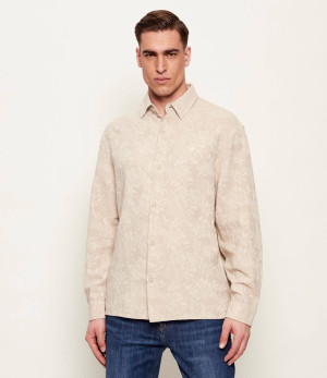 GUESS Koszula | Relaxed fit | z dodatkiem lnu