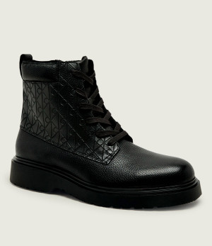 Calvin Klein Buty wysokie Combat Ess | z dodatkiem skóry
