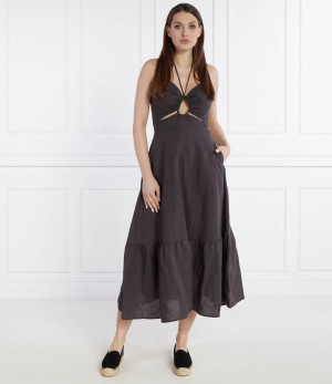Pepe Jeans London Lniana sukienka DINA