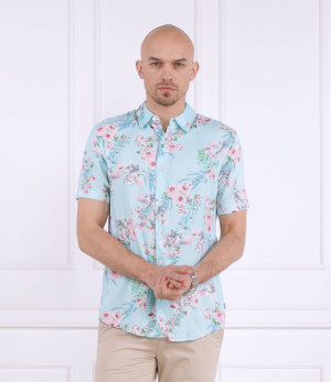 GUESS Koszula SS ECO RAYON WLD ORC | Slim Fit