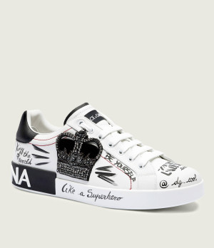 Dolce & Gabbana Skórzane sneakersy