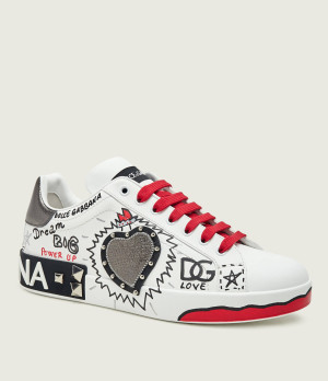 Dolce & Gabbana Skórzane sneakersy Portofino